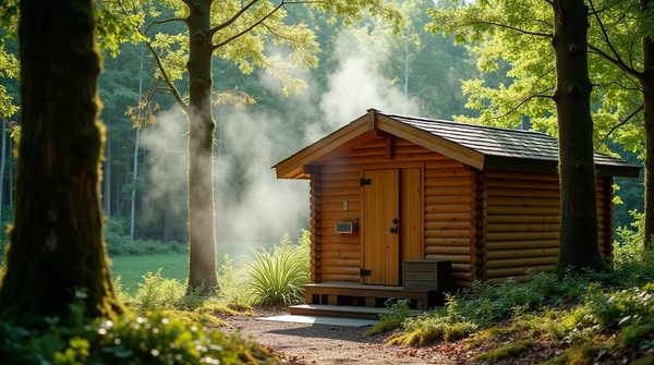 Créer une bulle de bien-être : le charme d'un petit sauna extérieur