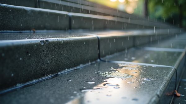 Escalier glissant : les revêtements qui tiennent vraiment sous la pluie