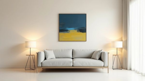 Un mur trop vide dans le salon : la solution tient en un seul objet