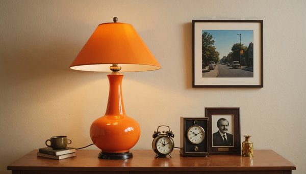 Lampe vintage orange années 70 : l'éclat dans votre déco